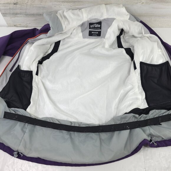 STRAFE Silver Queen WOMEN'S SIZE MED Snow Ski PURPLE Jacket Hooded Polartec - Picture 7 of 16